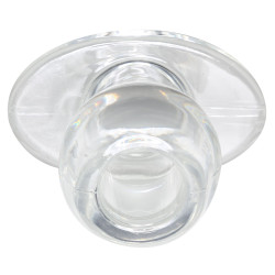 Perfect Fit Ass Tunnel Plug Silicone Transparent Extra-Large 9 x 7 cm